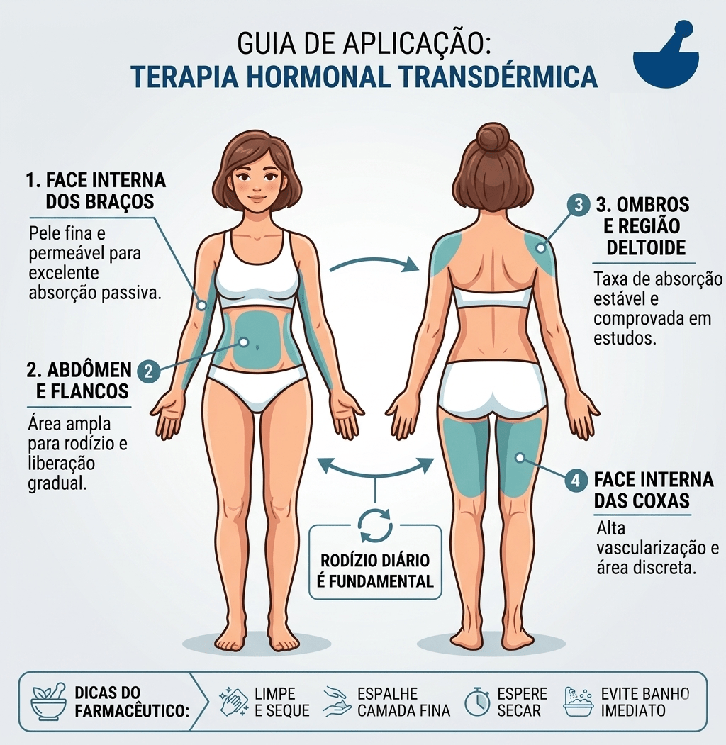 TERAPIA HORMONAL TRANSDÉRMICA: POR QUE VARIAR AS ÁREAS DE APLICAÇÃO PODE MELHORAR OS RESULTADOS?